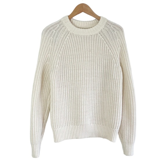 GAP Sweaters - GAP Chunky Knit Fisherman Cream Wool Sweater
